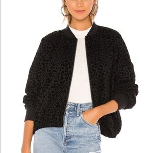 Jack by BB Dakota Revolve black cheetah bomber jacket